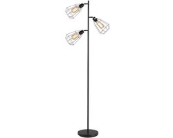 Vloerlamp Industrieel Design met 3 Verstelbare Lichten