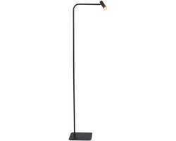 Vloerlamp Lumo 4607ZW - moderne zwarte leeslamp van metaal en elektronica, hoogte 125 cm, draaibaar en kantelbaar - Mexlite