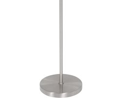Vloerlamp Noor 4433ST – Geborsteld staal en taupe linnen kap – Trendy design voor binnen – Mexlite