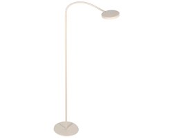 Vloerlamp Platu 3351CR - Dimbaar met instelbare lichtkleur, creme, kunststof/metaal, Mexlite – Design lamp voor binnen met draaibare en kantelbare arm
