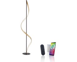 Vloerlamp Q-Swing Smart Antraciet Goud 24 Watt