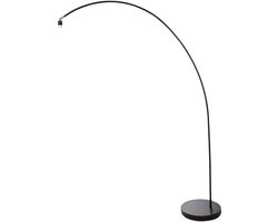 Vloerlamp Solva 3409ZW zwart metaal 185 cm kantelbaar E27 fitting Mexlite