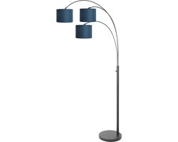 Vloerlamp Sparkled light | 1-lichts | blauw & zwart | E27 fitting | modern design | woonkamer / slaapkamer | sfeerverlichting