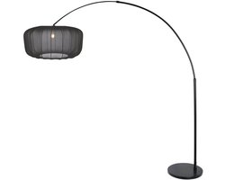 Vloerlamp Sparkled Light zwart metaal en textiel hoogte verstelbaar, draaibaar en uitschuifbaar - merk Steinhauer