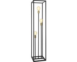 Vloerlamp staande lamp 140x30x30 cm Groningen 3xE27 zwart