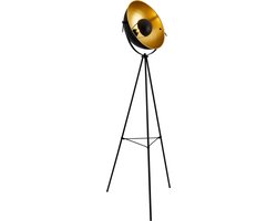 Vloerlamp staande lamp Angers 158 cm tripod E27 zwart