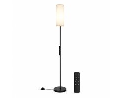 Vloerlamp - Staande Lamp - Helderheid & Lichtkleur Verstelbaar - Met Afstandsbediening - Leeslamp - Staanlamp - Staande Lampen Woonkamer - Stalamp - Smartlamp - Booglamp - Linnen Kap