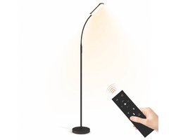 Vloerlamp - Staande lamp - Lamp staand - LED - Dimbaar - Leeslamp - Afstandsbediening - Geheugenfunctie - 175 cm - Zwart - Zenzee