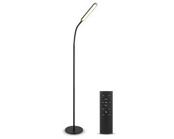 Vloerlamp - Staande Lamp - LED - Dimbaar en Kantelbaar - Geschikt voor Woonkamer - Zwart