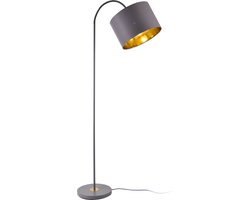 Vloerlamp Toledo staande lamp metaal stof 173 cm E27 grijs