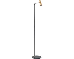 Vloerlamp Trend 1 lichts H 132 cm incl mini GU10 zwart goud