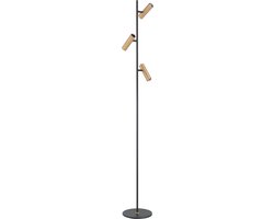 Vloerlamp Trend 3 lichts H 158 cm incl mini GU10 zwart goud
