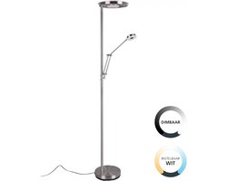 Vloerlamp Trio Leuchten Barrie - Nikkel