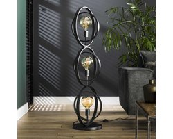Vloerlamp Turn around | 124 cm | 3 lichts | charcoal | staande lamp / woonkamer | landelijk / modern / design