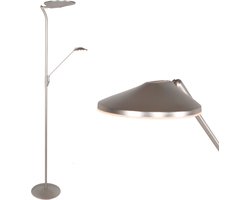 Vloerlamp uplighter met leesarm | 29 cm | New kopenhagen | 2 lichts | staal | metaal | design verlichting modern functionele verlichting sfeer verlichting