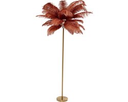 Vloerlamp veren 165cm rood Kare Design