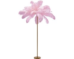 Vloerlamp veren 165cm roze Kare Design