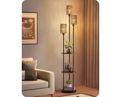 Vloerlamp - Vloerlampen Woonkamer - Vloerlamp Dimbaar - Beige - 43cm x 33cm x 16cm