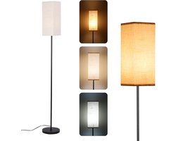 Vloerlamp voor de woonkamer - Dimbaar LED-vloerlampje - 3 kleurtemperaturen - Met afstandsbediening en voetschakelaar - Kleurtemperatuurbereik 2700-5500K - Geschikt voor slaapkamers, leesruimtes en kantoren