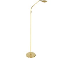 Vloerlamp Zenith 2 Accu 4398ME Geborsteld Messing Draaibaar en Kantelbaar van Steinhauer Exclusive - Modern Design, Flexarm, Voor Binnengebruik