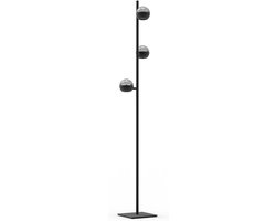 Vloerlamp - zwart - BELLUNO - elektronica glas metaal - design lamp - LED - 4590ZW - Steinhauer Exclusive