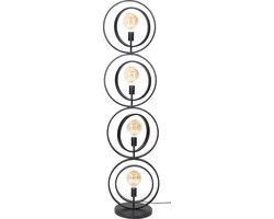 Vloerlamp Zwart Metaal - 4-Lichts - 40x30x180cm - Giga Meubel
