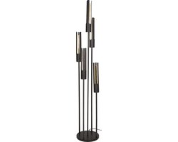 Vloerlamp Zwart Metaal - 5-Lichts - 30x30x176cm - Giga Living