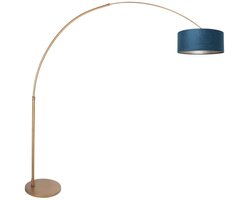 Vloerlampen Bronskleurige Booglamp Sparkled Light 4307BR – Hoogte verstelbaar, met metalen en textiele kap, ideaal voor binnen in klassiek interieur van Steinhauer