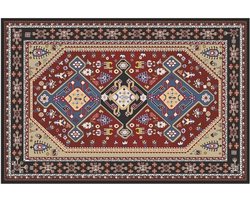 Vloermat Deurmat Decoratief Motief Perser Ornamenten Oosterse Stijl Rood Blauw Beige Antislip & Wasmachinebestendig - 40x60 cm