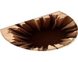 Vloermat met 3D-illusie - Decoratieve deurmat - Woonkamer Decoratie - Antislip en Wasbaar - 50 cm Rond - Meerkleurig