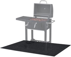 Vloermat voor buiten - Antislip BBQ mat - Geschikt voor wasmachine - Afmetingen: 120 x 80 x 8 cm - Antraciet