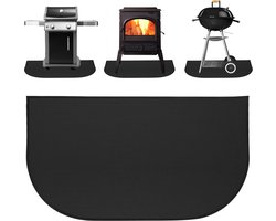 Vloerplaat voor Kachel - 50x100 cm - Vonk Beschermingsplaat voor Verwarmers - Vuurvaste Ondervloer - Hitte Beschermingsmat - Vloerbeschermingsmat tegen Vonken