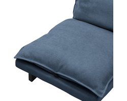 Vloerstoel blauw Vloerstoel gestoffeerd met verstelbare rugleuning Linnen bekleding Robuust stalen frame ML design