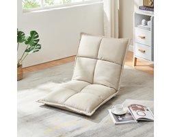 Vloerstoel Deinze 2-delige set beige [en.casa]