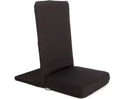 Vloerstoel - Meditatiestoel - Comfortabel Zitten - Extra Dik Kussen - 36 cm Breed - Zwart
