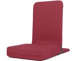 Vloerstoel - Meditatiestoel - Ontspannen Zitten - Extra Dik Kussen - 75 cm Zithoogte - Donkerrood