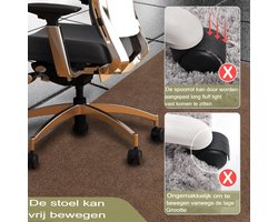 Vloerstoelmat voor Bureaustoel - Duurzame Bescherming voor Vloeren - Geschikt voor Thuiskantoor en Bureaustoelen - 90x120 cm - Transparant PVC