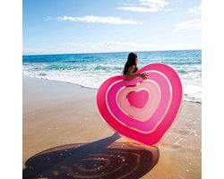 Vlot Sweetheart - Drijfmat - Roze - 155x135x25 cm - Opblaasbaar Luchtbed Voor In Het Water - Drijven Op Het Water - Spelen In Het Water - Zwembad - Strand - Waterbed Voor Meisjes - Waterspeelgoed - Luchtmatras