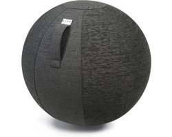 Vluv STOV - zitbal met hoes - voor kantoor en thuis - ergonomisch - yoga- en zwangerschapsbal - 60-65 cm - antraciet