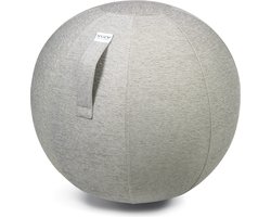 Vluv STOV - zitbal met hoes - voor kantoor en thuis - ergonomisch - yoga- en zwangerschapsbal - 60-65 cm - concrete