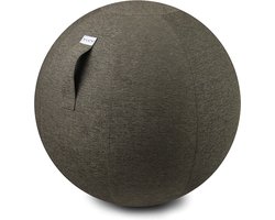 Vluv STOV - zitbal met hoes - voor kantoor en thuis - ergonomisch - yoga- en zwangerschapsbal - 60-65 cm - greige