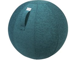Vluv STOV - zitbal met hoes - voor kantoor en thuis - ergonomisch - yoga- en zwangerschapsbal - 60-65 cm - petrol