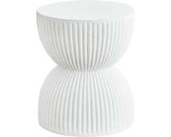 V&M Design Bijzettafel - Binnen en Buiten - Nachtkastje - Ø37 x 43 - Wit