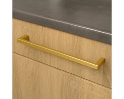 VNSTRA Amsterdam - Handgreep Goud - 224mm - Grote Gouden Handgreep - Moderne Design Greep - 224mm Keukengreep voor Kasten en Meubels