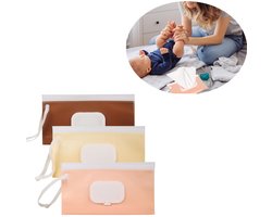 Vochtig toiletpapier doosje - vochtig toiletpapier bewaarbox - billendoekjes box - vochtige tissuehouder - doekjes dispenser - vochtige doekjes dispenser - doekjes dispenser draagbare - doekjesverdeler - 3 stuks