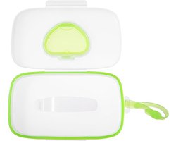 Vochtig Toiletpapier Houder - 1 Stuk - Vochtige Doekjes Opbergdoos - Tissue Box - Billendoekjes Box - Doekjeshouder - Ophangbaar - Tissue Houder - Herbruikbare Vochtige Doekjes Doos Met Deksel - Geschikt Voor Gebruik Buitenshuis - Groen