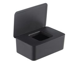 vochtige doekjes doos - Tissue Box - vochtig toiletpapier houder - Vochtige doekjes dispenser - kunststofmateriaal - Zwart