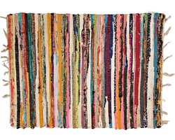 Voddenkleed - Luxury - Rag rug - katoen - mix van stoffen - India - fair trade