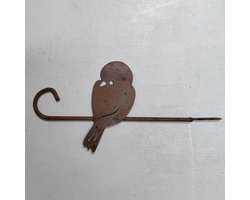 Voederhaak mus - eco roest - tuin - balkon - Iron Art