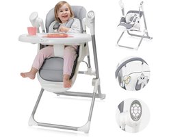 Voederstoel en Schommelstoel 2 in 1 voor Kinderen met Verstelbare Hoogte en Rugleuning